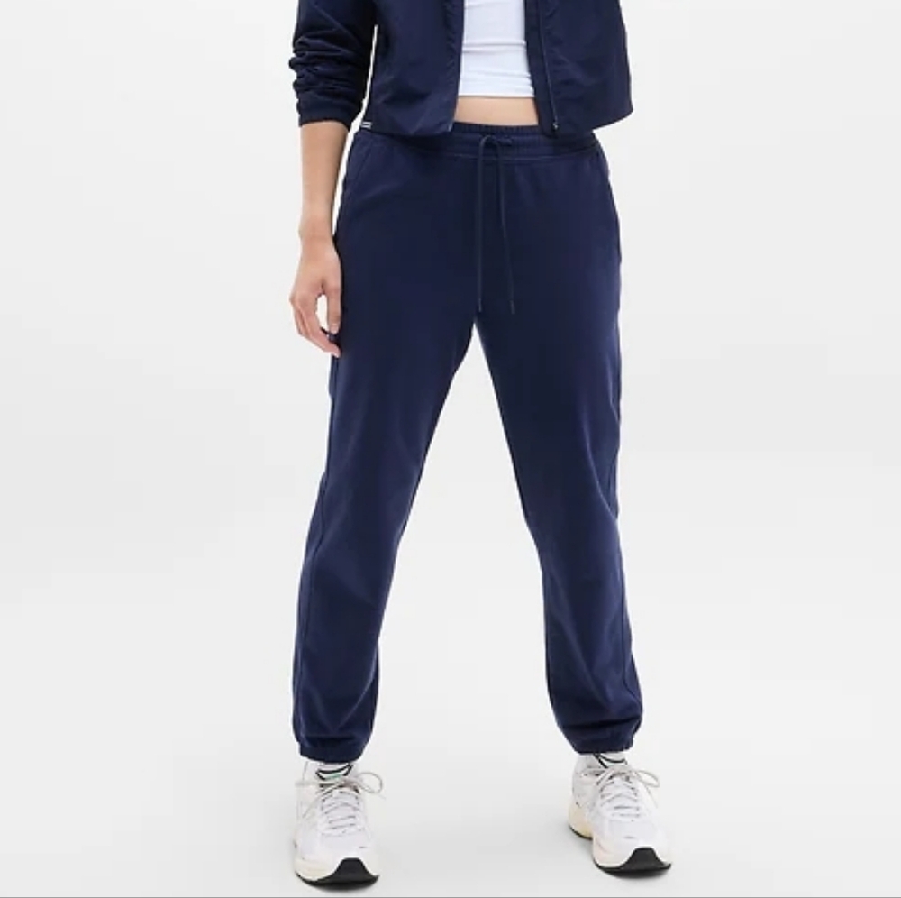 🚨NEW ATHLETA Retroterry Mid Rise Jogger In Navy Blue Pockets Loungewear Size L